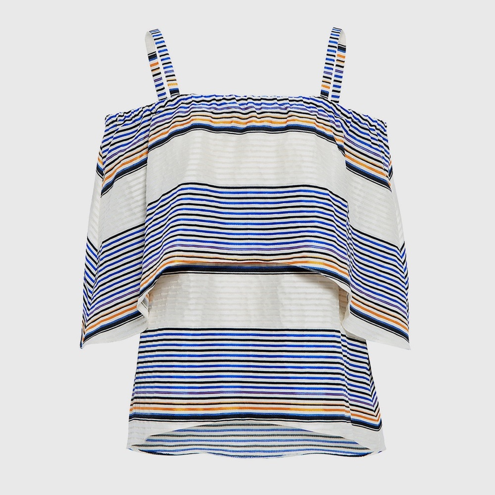 TANYA TAYLOR sunset stripe Lone textured convertible top 2
